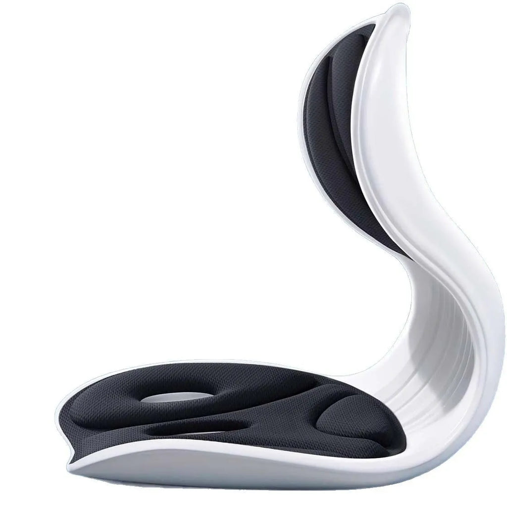 Japanese-style grey lumbar support seat cushion with sponge filling for chair comfort