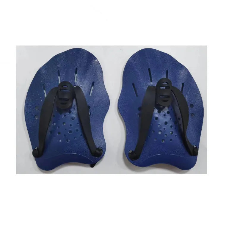 Swimming paddle training aid for freestyle stroke with webbed arm design in multiple colours