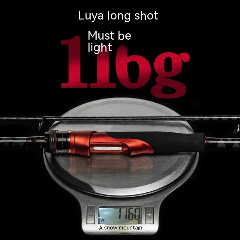 Carbon straight handle or pikestaff ultralight lure fishing rod in 210cm or 240cm length options