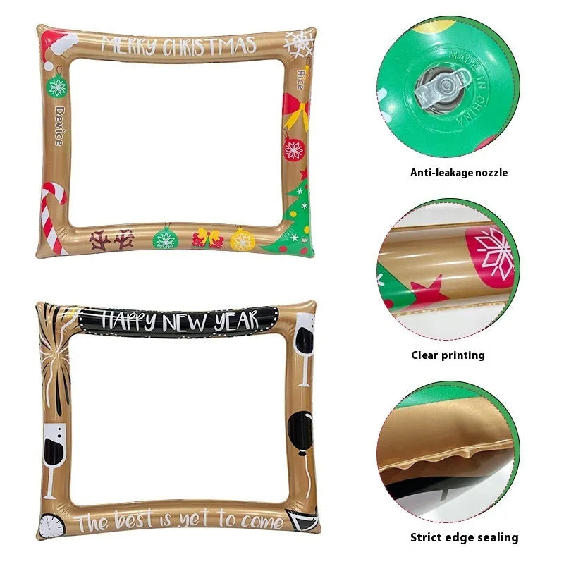 Christmas inflatable photo frame with tree design for party photography