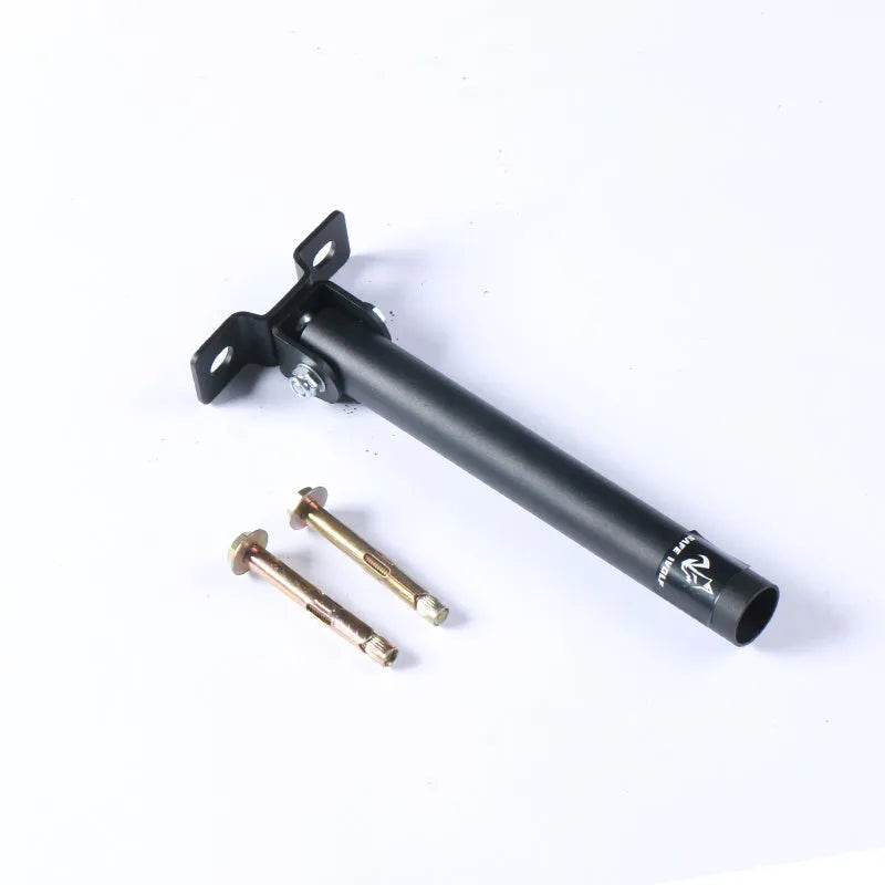 Steel wall barbell gun barrel bracket with 25 tube slots for weight plate storage