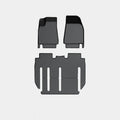 Waterproof TPE rubber car mats for Tesla Model X with tailbox cushion and foot pads