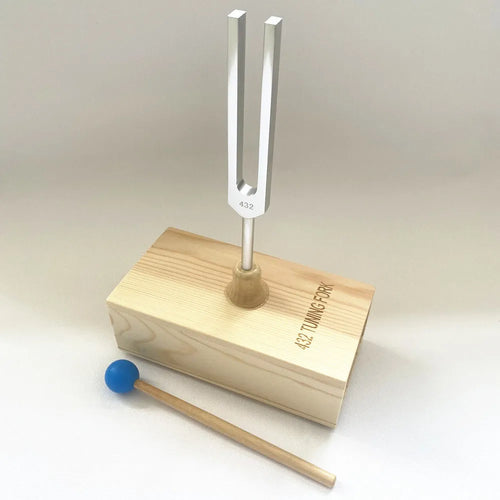432Hz aluminium alloy tuning fork with portable speaker unit for sound therapy