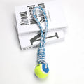 A red and white cotton string dog toy, approximately 38cm long, for medium and large dogs.