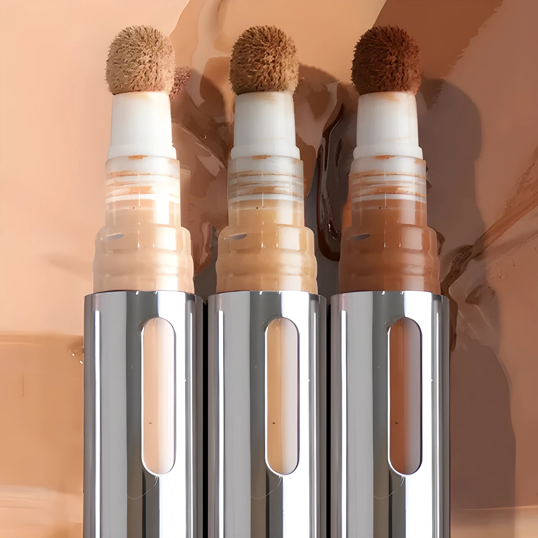 Waterproof concealer pen in 24 colour options for contouring and coverage.
