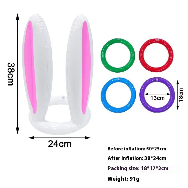 PVC inflatable throwing toy showing octopus, antlers, witch hat, spider, Santa Claus, and rabbit ear styles for Ghost Festival games