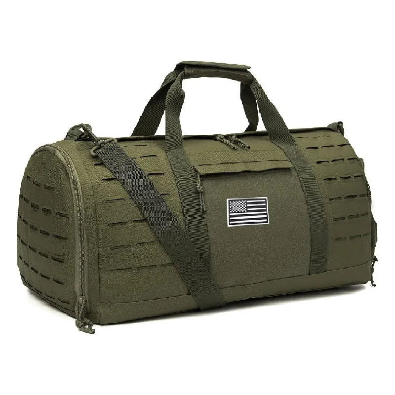 Men's khaki Oxford cloth sports fitness handbag with air pillow shoulder strap