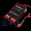 Black car power converter with 12v24v to 220v conversion and 4 USB charging ports