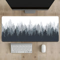 Chinese ink painting landscape design desk mat with natural rubber non-slip base in multiple size options