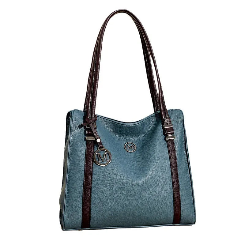 Women's large capacity crossbody bag in European retro style with soft PU leather construction