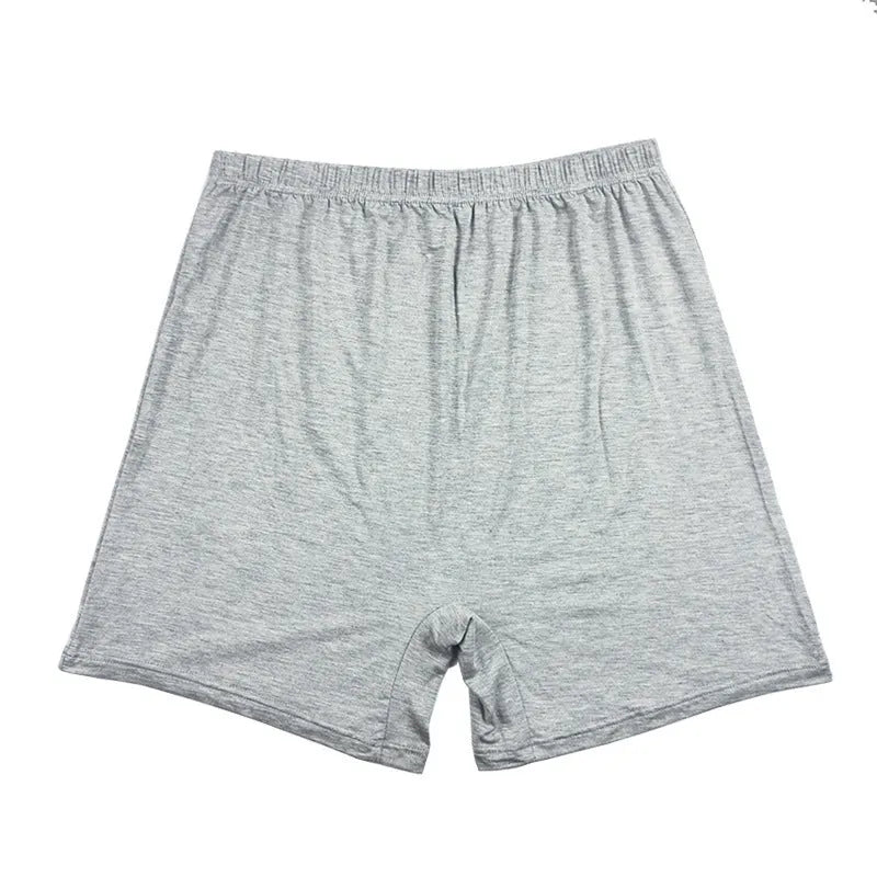 Men's solid colour high-waist boxer shorts in modal fabric showing black, blue, grey and brown colour options