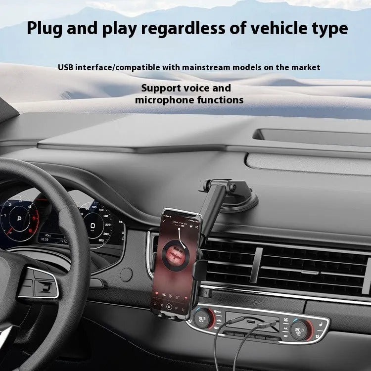 USB car Bluetooth audio receiver with zinc alloy plug and copper 3.5mm jack on a lightweight PU-sleeved cable.