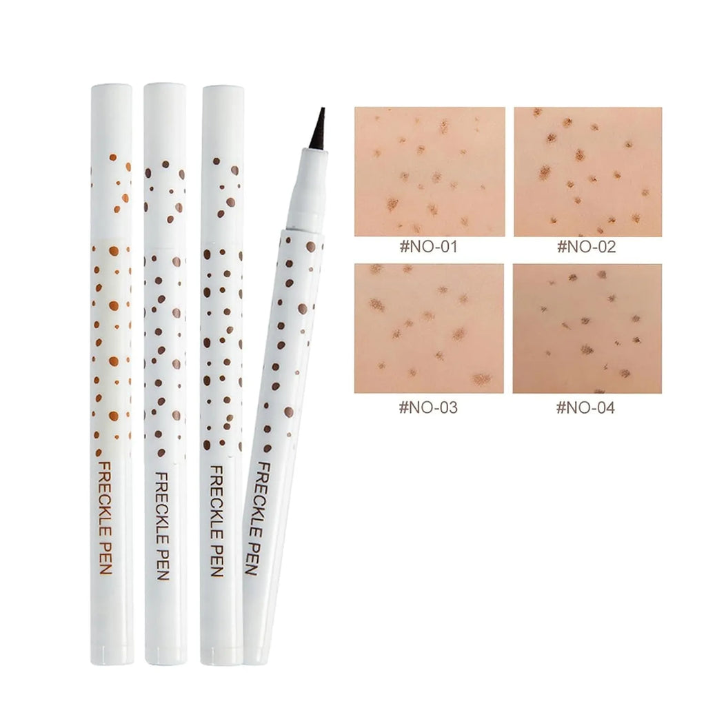 Dark brown freckle pen cosmetic marker for natural face and body makeup