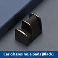 Car dashboard glasses holder clip in leather-covered zinc alloy, showing colour options