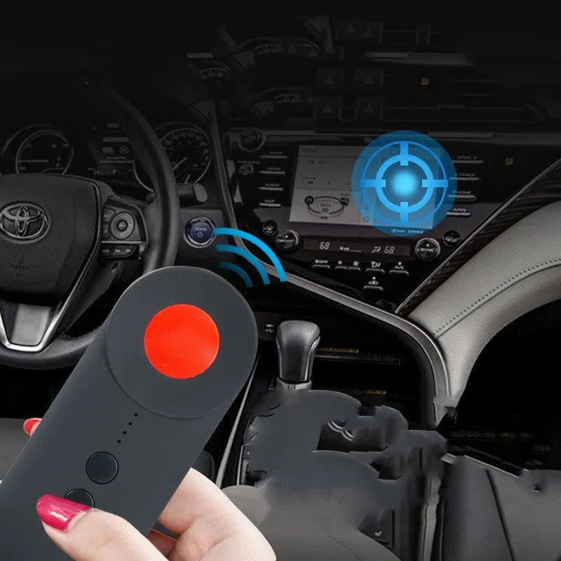 Black GPS detector unit with dimensions 93.8mm by 38mm by 14.5mm for signal detection and anti-theft surveillance