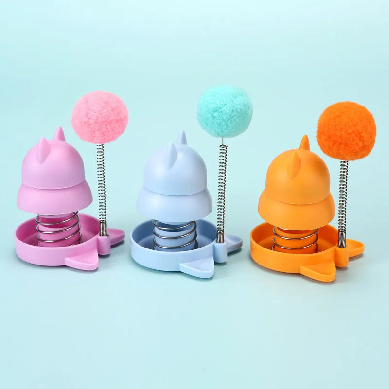 Lucky Cat mint ball cat toy on stick with music for grooming aid and boredom relief