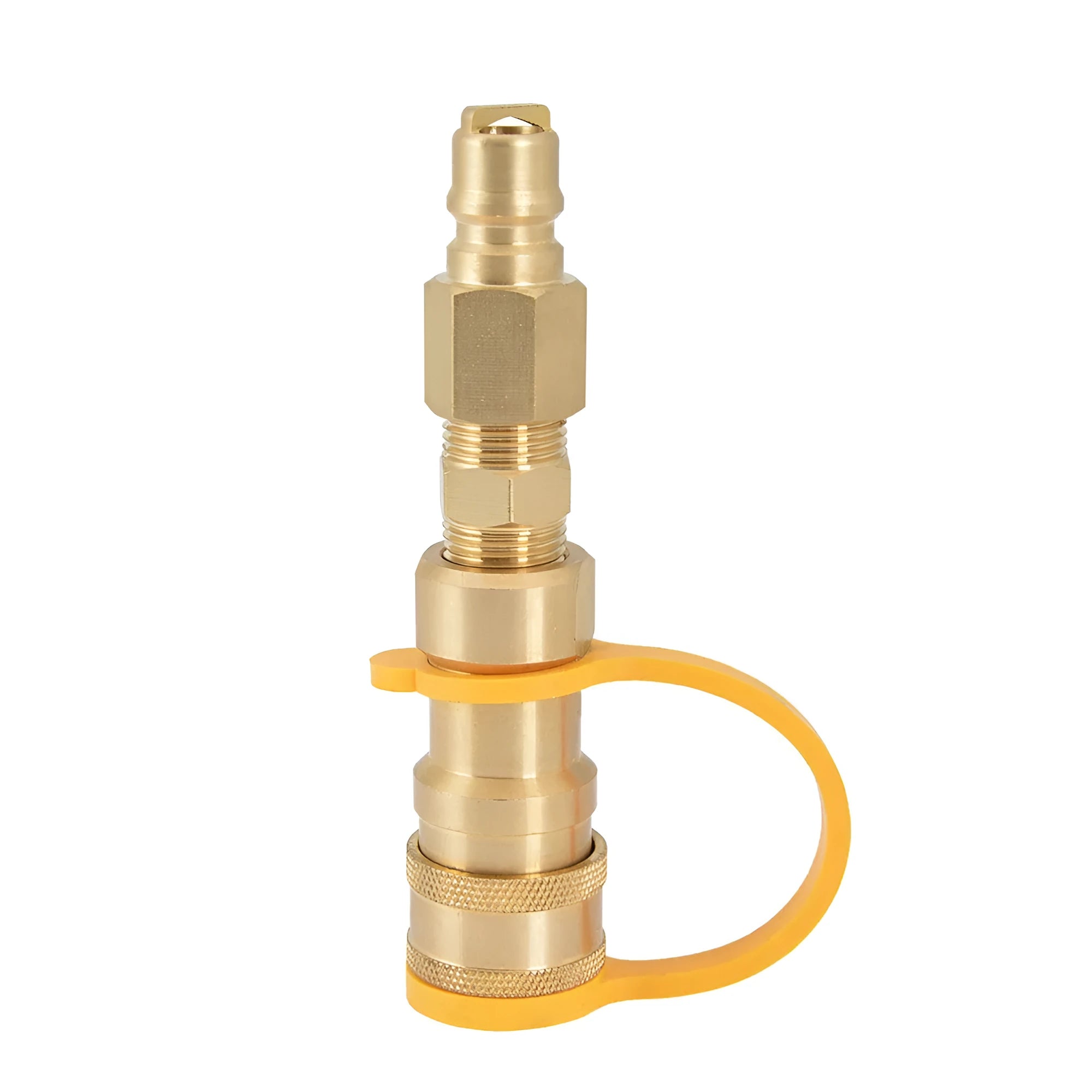 3/8 brass gas propane conversion charging connector with American standard thread, gold colour