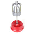 Portable wheel balancer with bull's eye level and aluminium head for 1-1/2" to 4" hubs