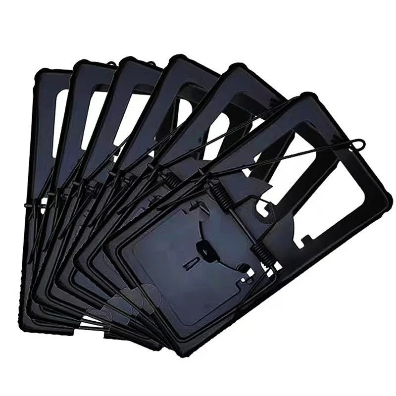 Automatic indoor mouse trap in metal or plastic, shown in small, medium, and large sizes.