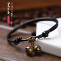 Nylon rope dog collar with brass buckle, shown in black, red, and coffee colour options.