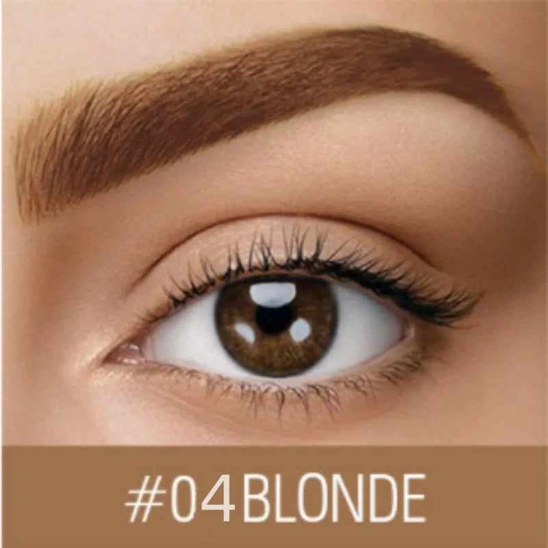 Waterproof eyebrow cream in dark gray and golden yellow shades for natural brows
