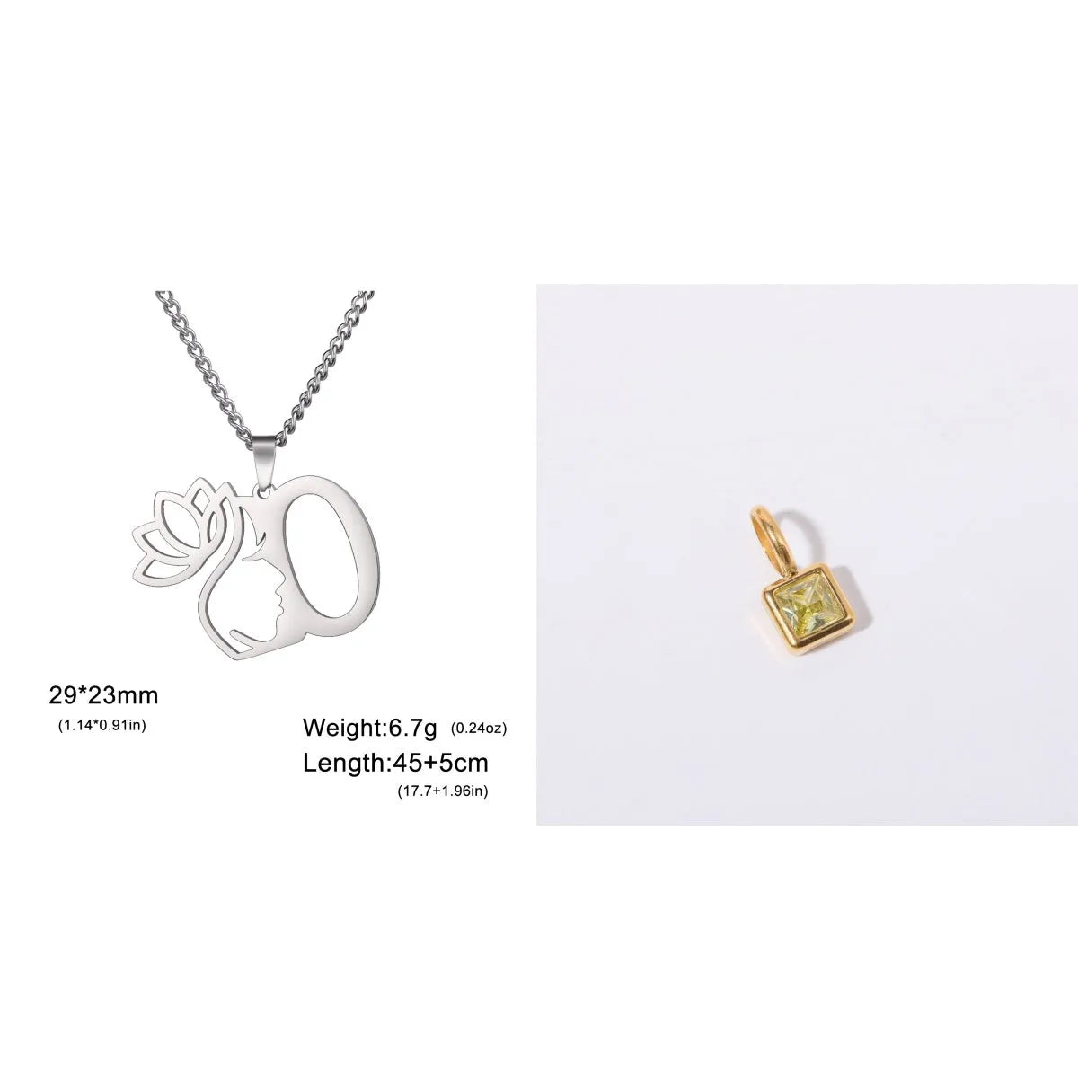 Stainless steel cross chain necklace with electroplated finish and single pendant