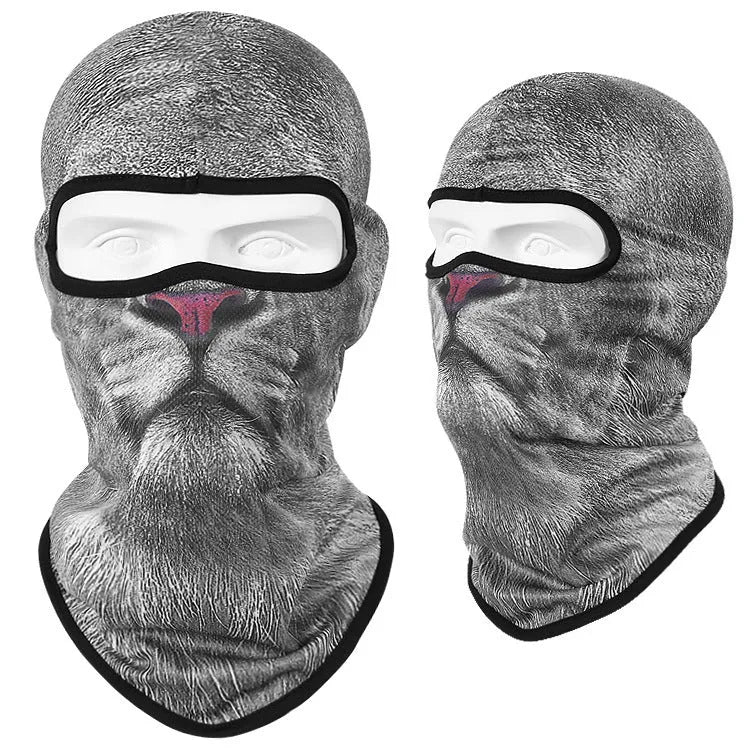 Motorcycle breathable skull sun mask with Bakool silk fabric in 36*29 cm size