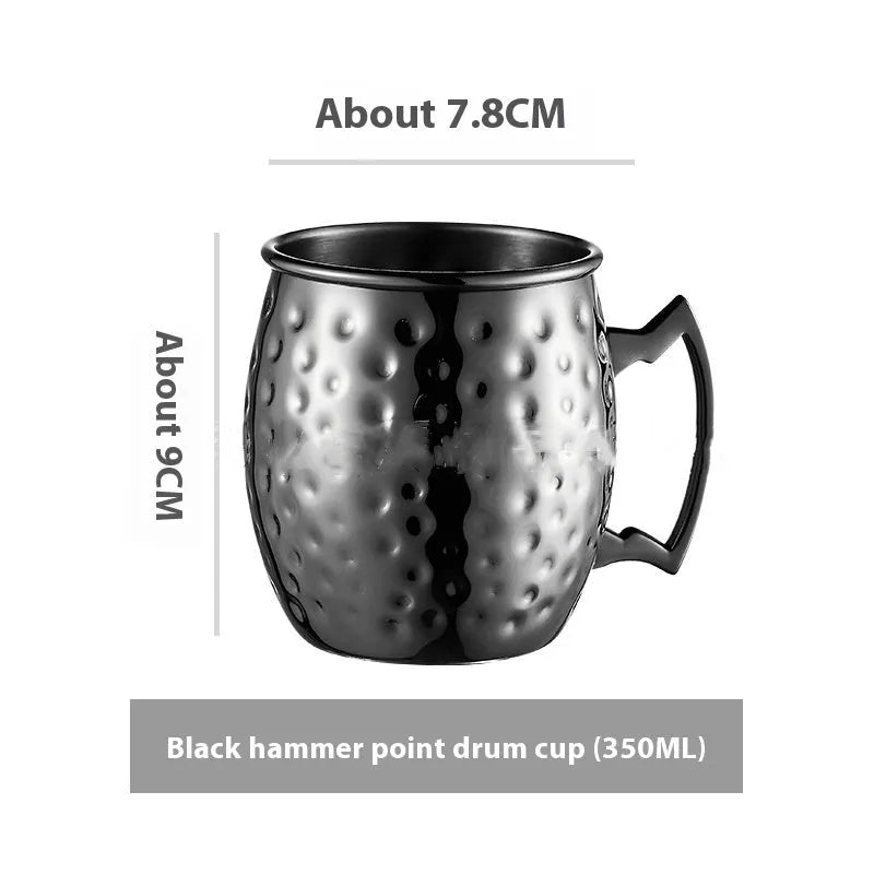 Stainless steel Moscow Mule cocktail glass with copper plating in multiple colour options
