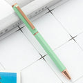 Metal six angle rod ballpoint pen with 1.0mm bullet tip and black colour option