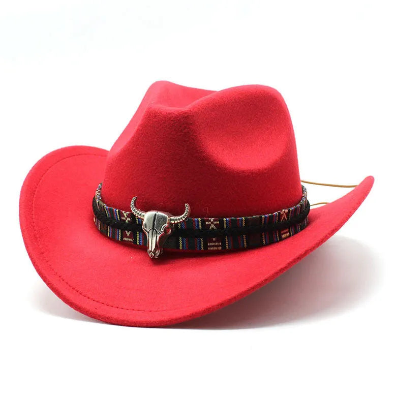 Western cowboy hat with bell crown in polyester fabric available in multiple colours for unisex size M