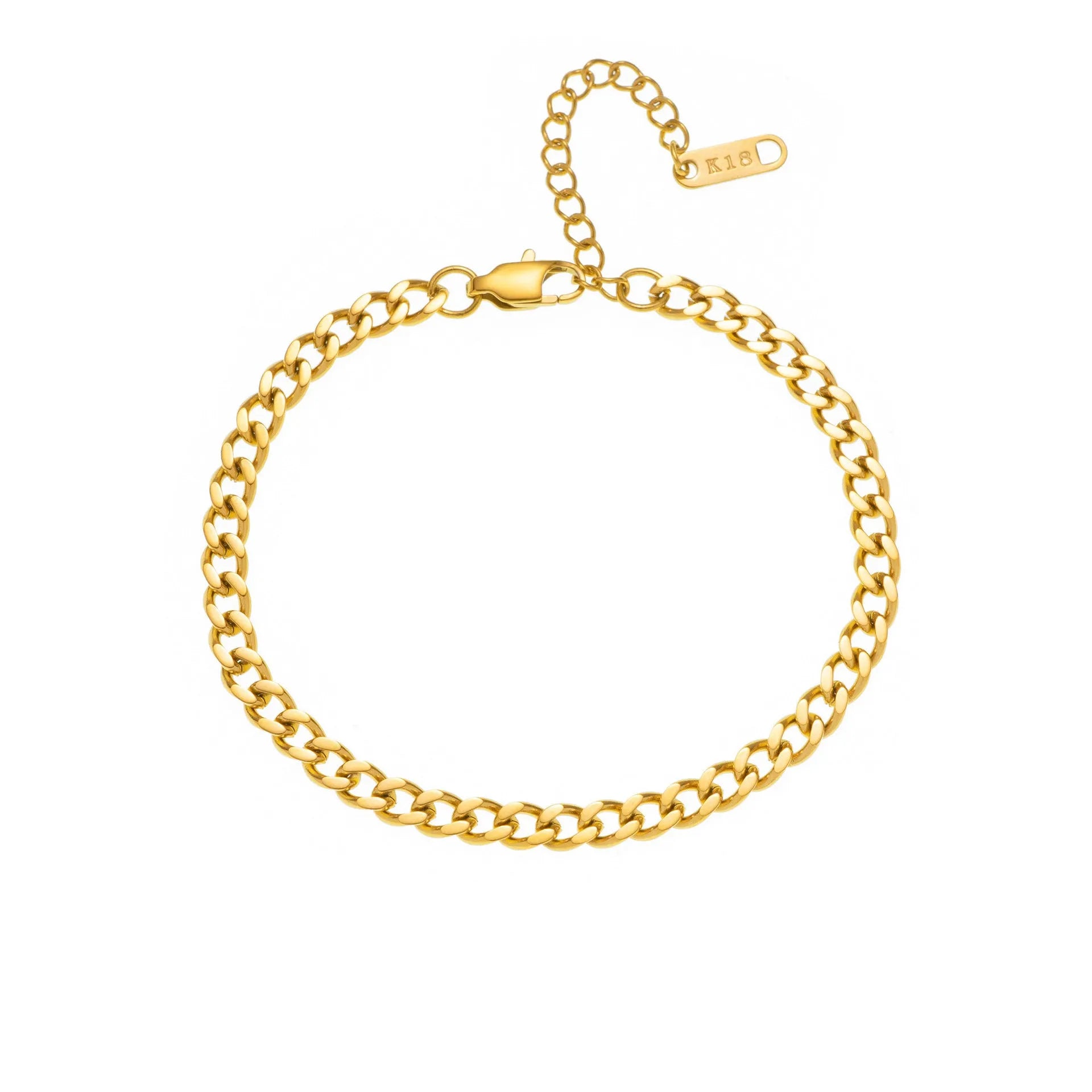 Gold and silver electroplated titanium steel necklace with number and letter pendants on 40.5cm chain