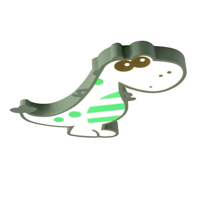 Cartoon dinosaur ceiling light with 48cm diameter aluminium base and PVC shade