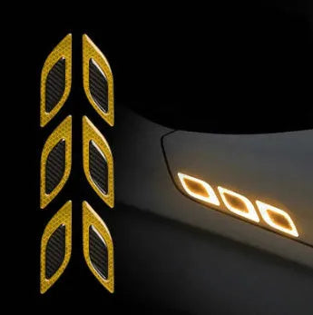 17mm wide blue reflective warning tape strips for universal car bumper application