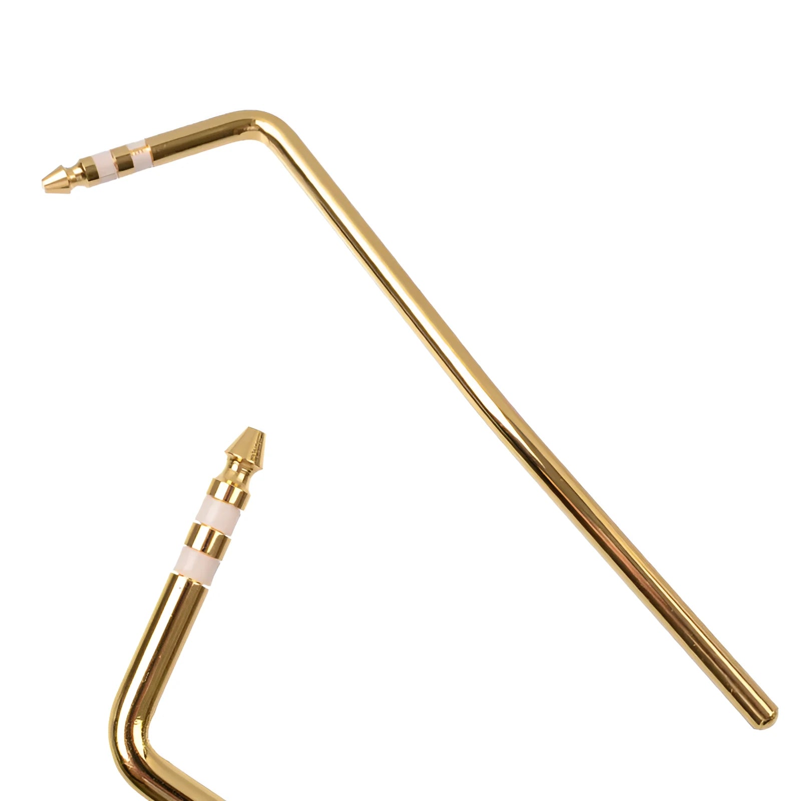 Guitar tremolo bar in black, blue, gold, or silver chrome finish with metal construction