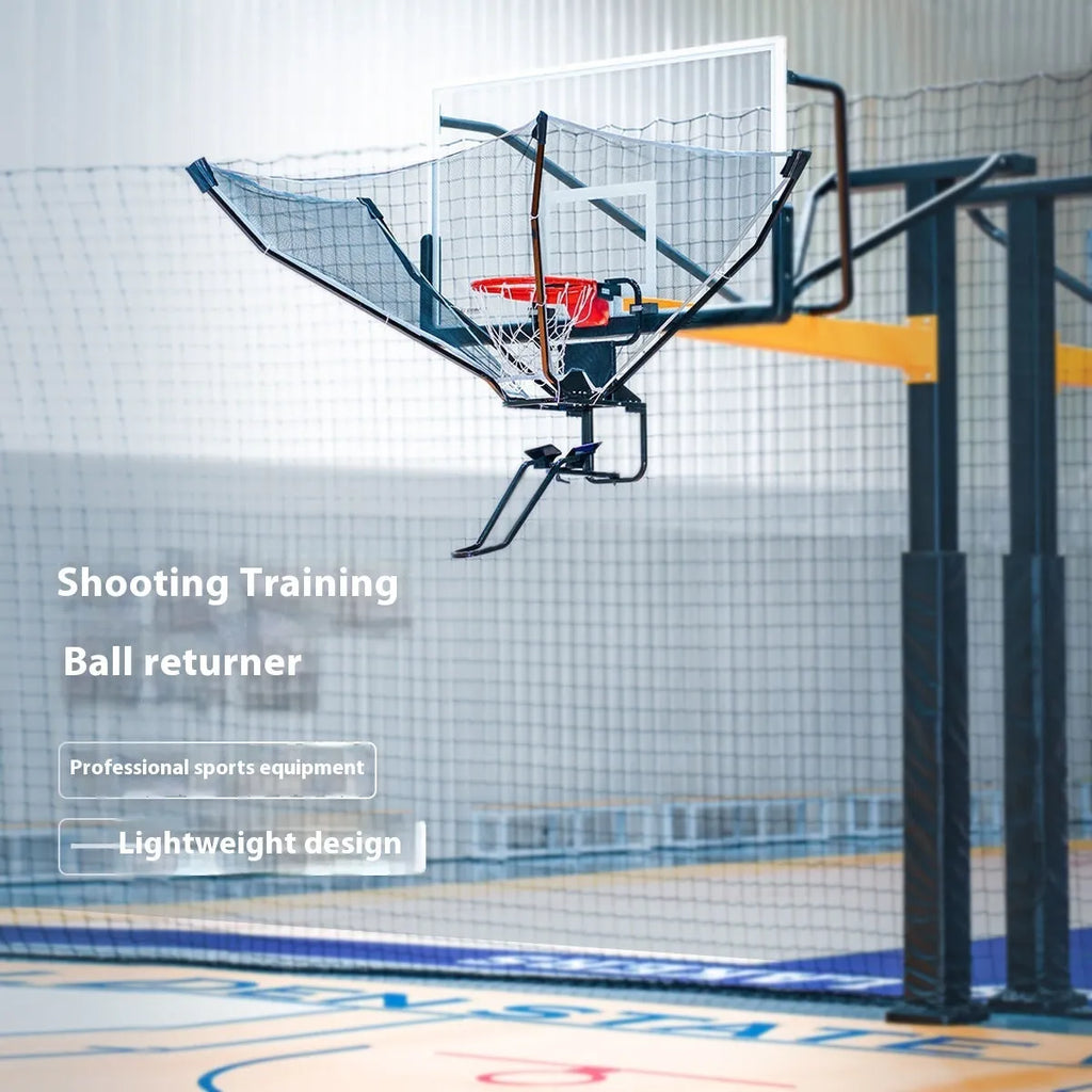Basketball automatic pitching training ball return device for solo shooting practice