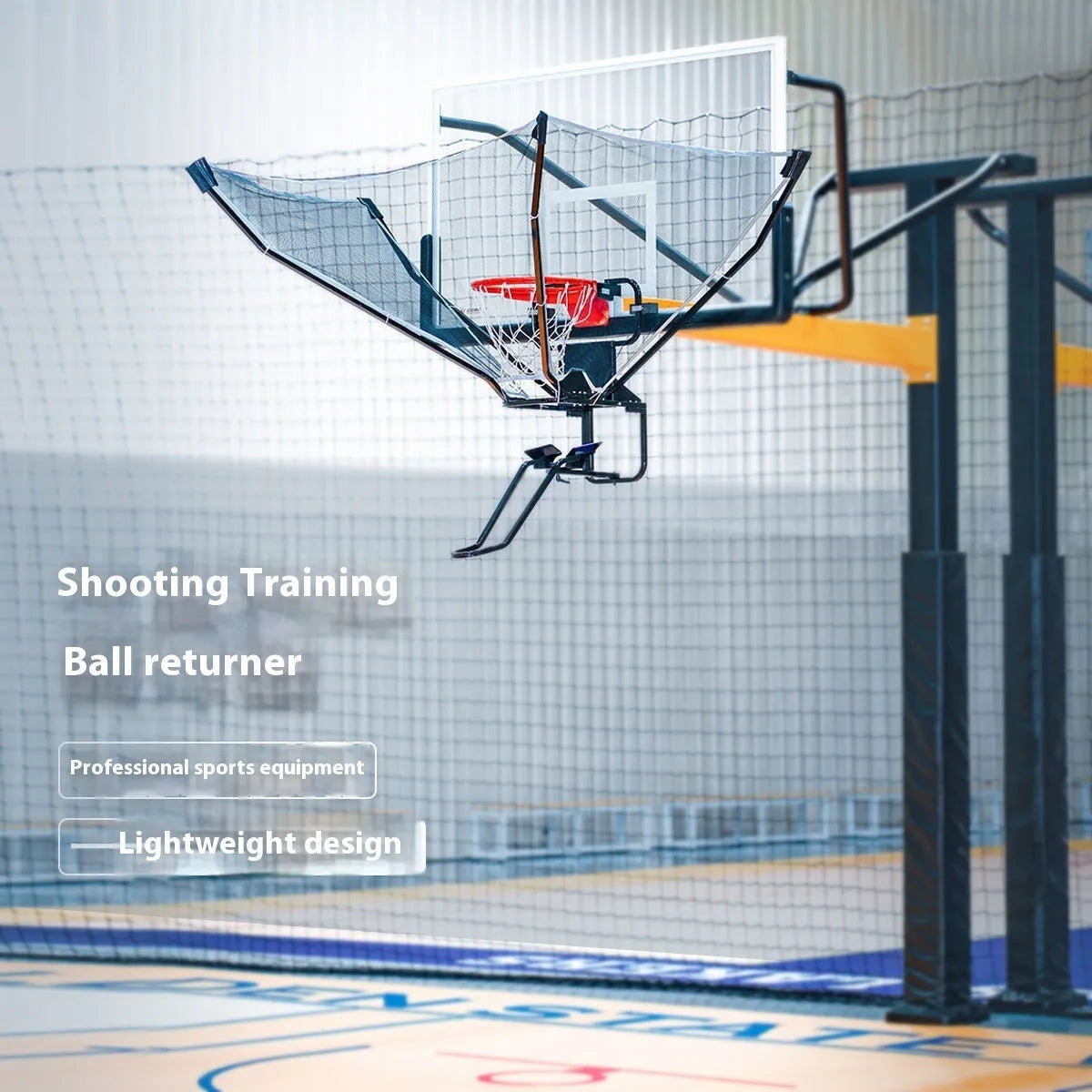 Basketball automatic pitching training ball return device for solo shooting practice