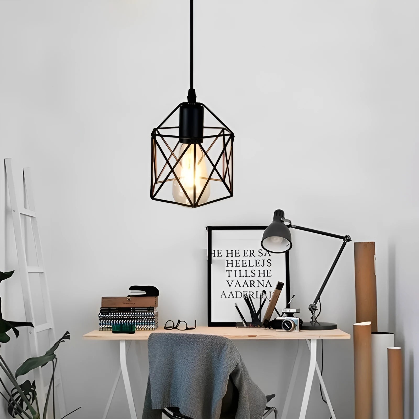 American country decorative light with iron shade in multiple head configurations