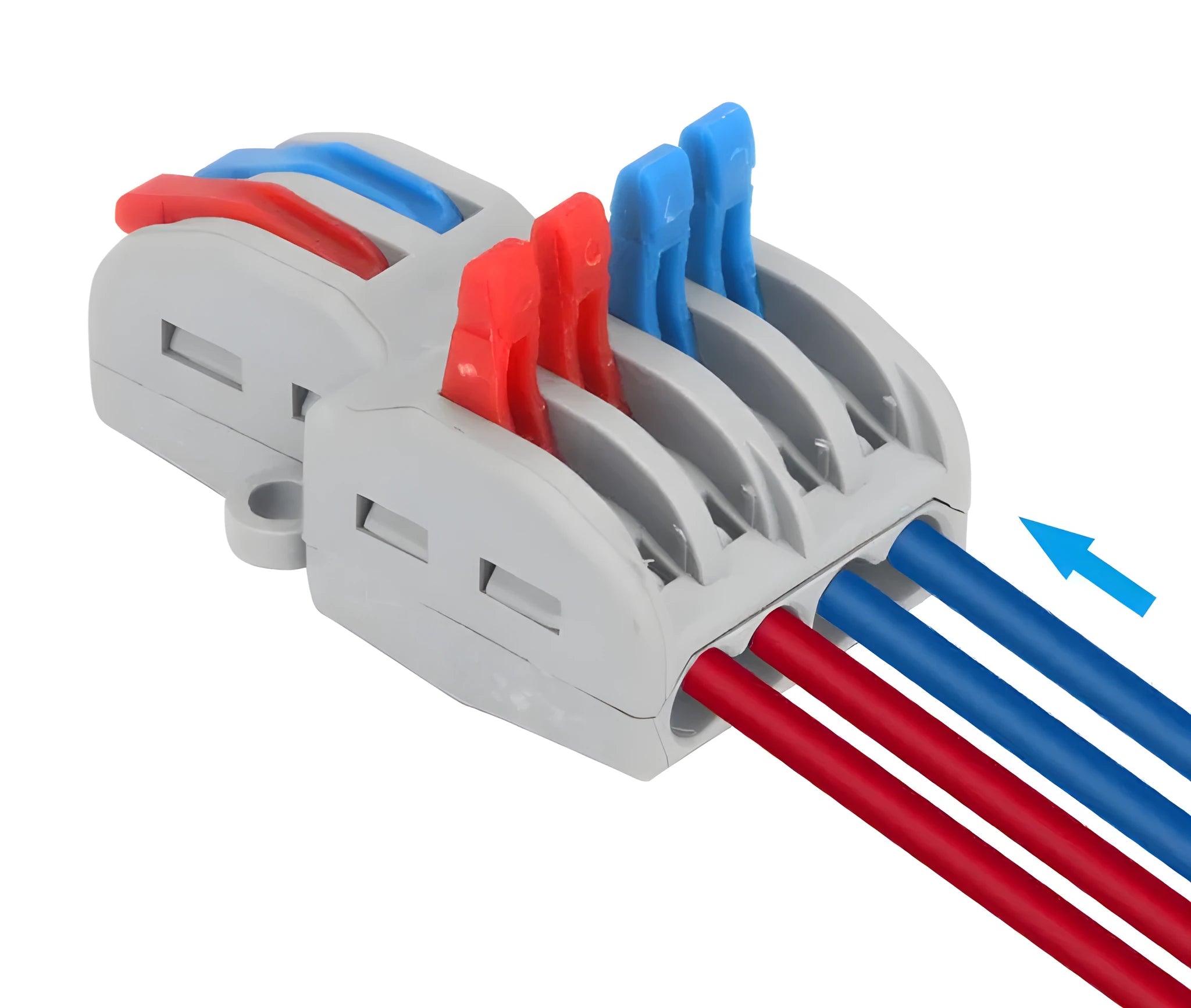 32A quick wire connector with fire insulation shell and brass guide for 0.08-4.0mm² electrical wires