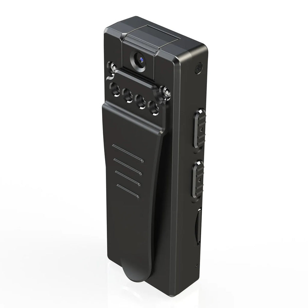 Black 1080p HD DV home camera with 90-degree rotation and night vision capability