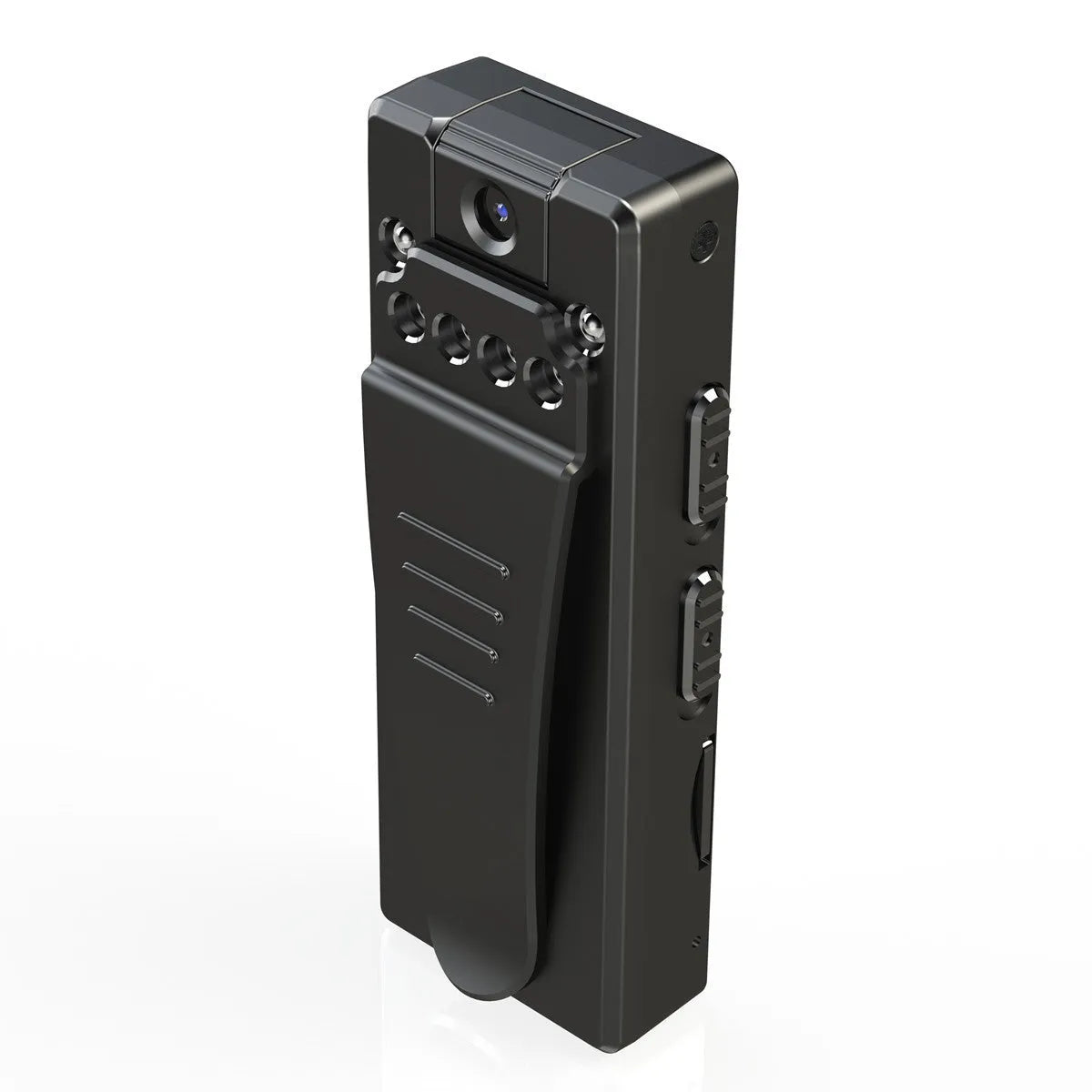 Black 1080p HD DV home camera with 90-degree rotation and night vision capability