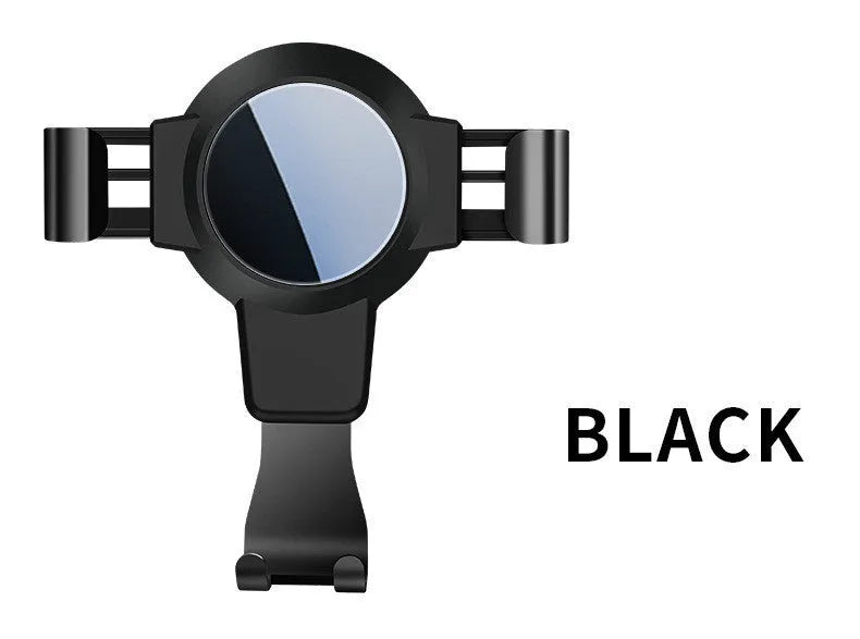 Black S4 gravity mirror ABS car phone holder attached to air conditioning vent