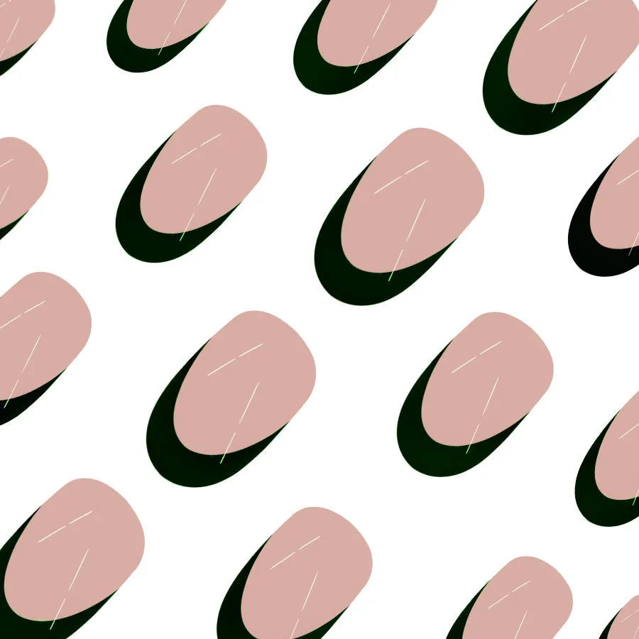 Set of 24 black French style false nails in a short almond shape