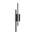 Gold-finish 500mm long double line wall lamp with LED light on a modern wall.