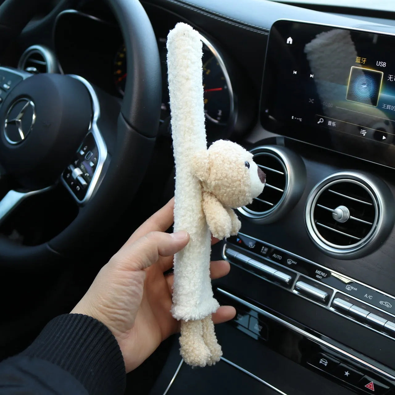 Cartoon plush car safety belt shoulder protector in Rabbit and Bear designs