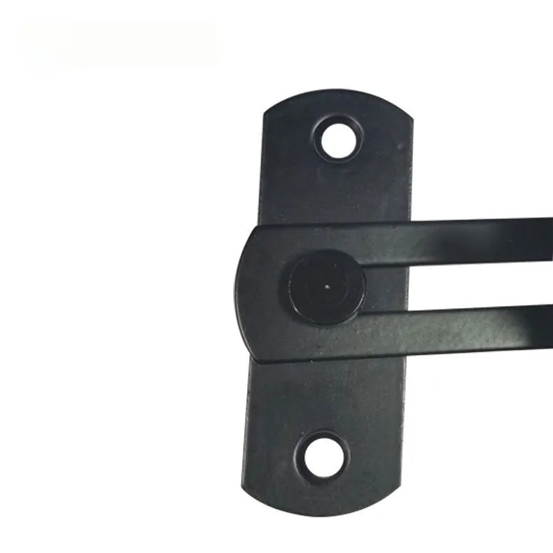 90 degree warehouse hook sliding door lock with black carbon steel and stainless steel construction