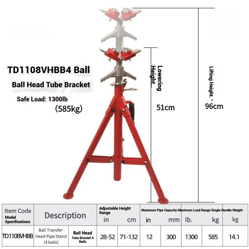 Metal V-head pipe bracket for steel pipe support showing high and low height options