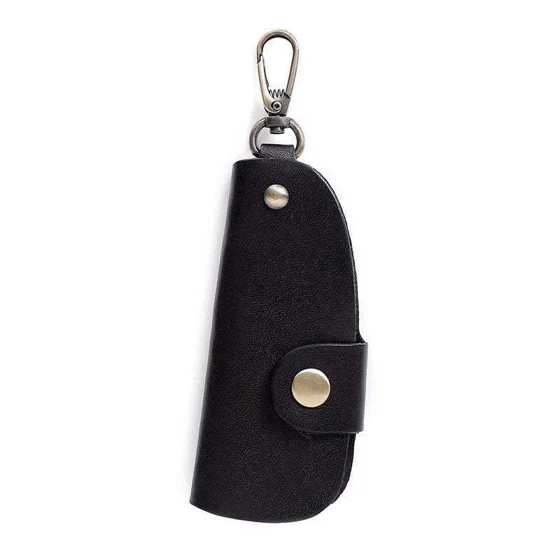 Handmade genuine leather car key storage bag in short length dimensions with colour options