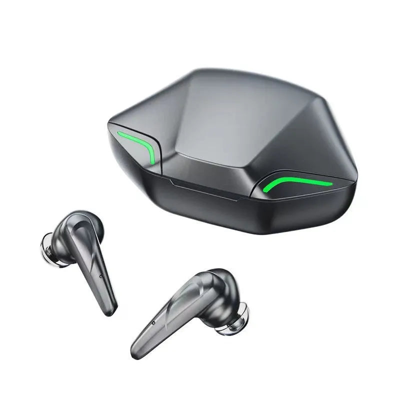Wireless Bluetooth gaming headset with charging cabin in black, grey, white, or yellow colour options