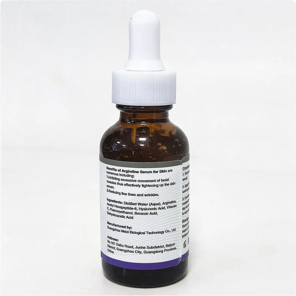 30ml bottle of six-peptide moisturising serum for firming and anti-wrinkle skincare