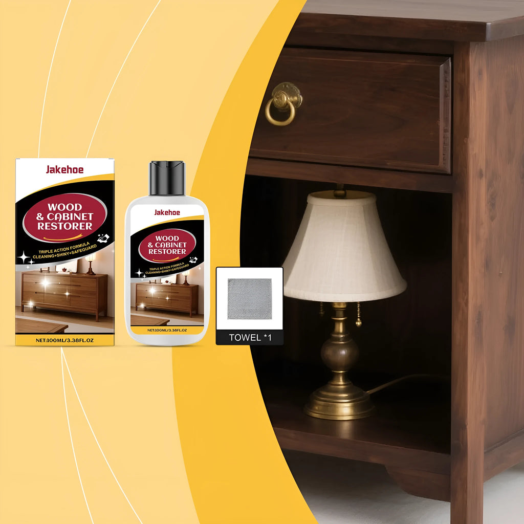 100ml wooden furniture scratch care agent bottle with 20x20cm microfiber towel for surface maintenance